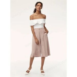 Aritzia Babaton Luiz Cropped Wide-Leg Culottes